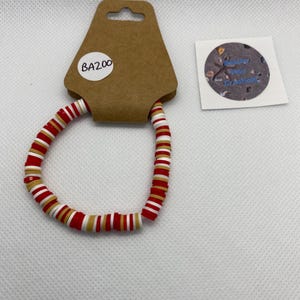 Sports Team Colors Theme- Football- San Francisco 49ers- Beaded Bracelets and Anklets