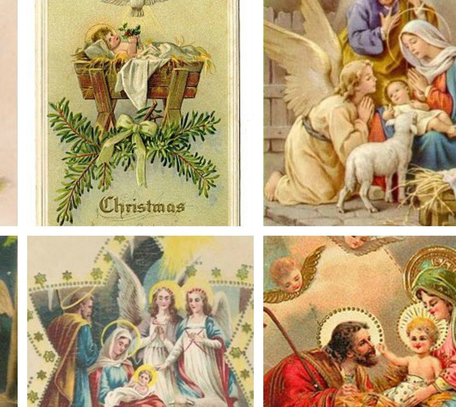 Christmas Vintage Nativity Clipart Immediate Download Print | Etsy