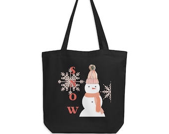 NEW Christmas Shopping Bag Snowman Reusable Travel Tote Marshalls 