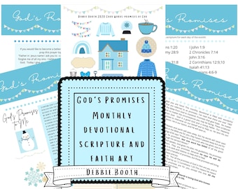Gods Promises Devotional Journal Printable Bible Study Planner Prayer Journal Scriptures Verses