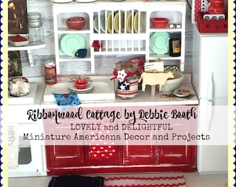 Miniature Americana Decor and Projects  24 page Ebook - Immediate Download Americana Collection