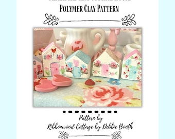Miniature Tiny Cottage  Polymer Clay Art Workbook Pattern PDF download