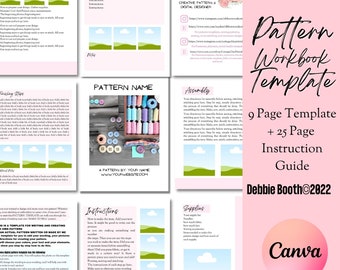 Pre-Made Pattern Template |Workbook Template |  Any Craft |  Pattern | Craft Pattern Template | Template Fillable Design