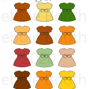 Lovely Little Dresses Art Printable  Fall Collection