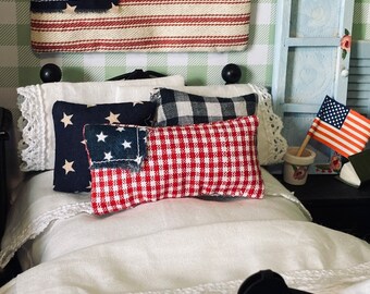 Miniature American Flag Pillow 1.5” x 2.5” free shipping