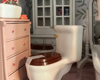 Dollhouse Toilet|Miniature Bathroom |Toilet dollhouse scale