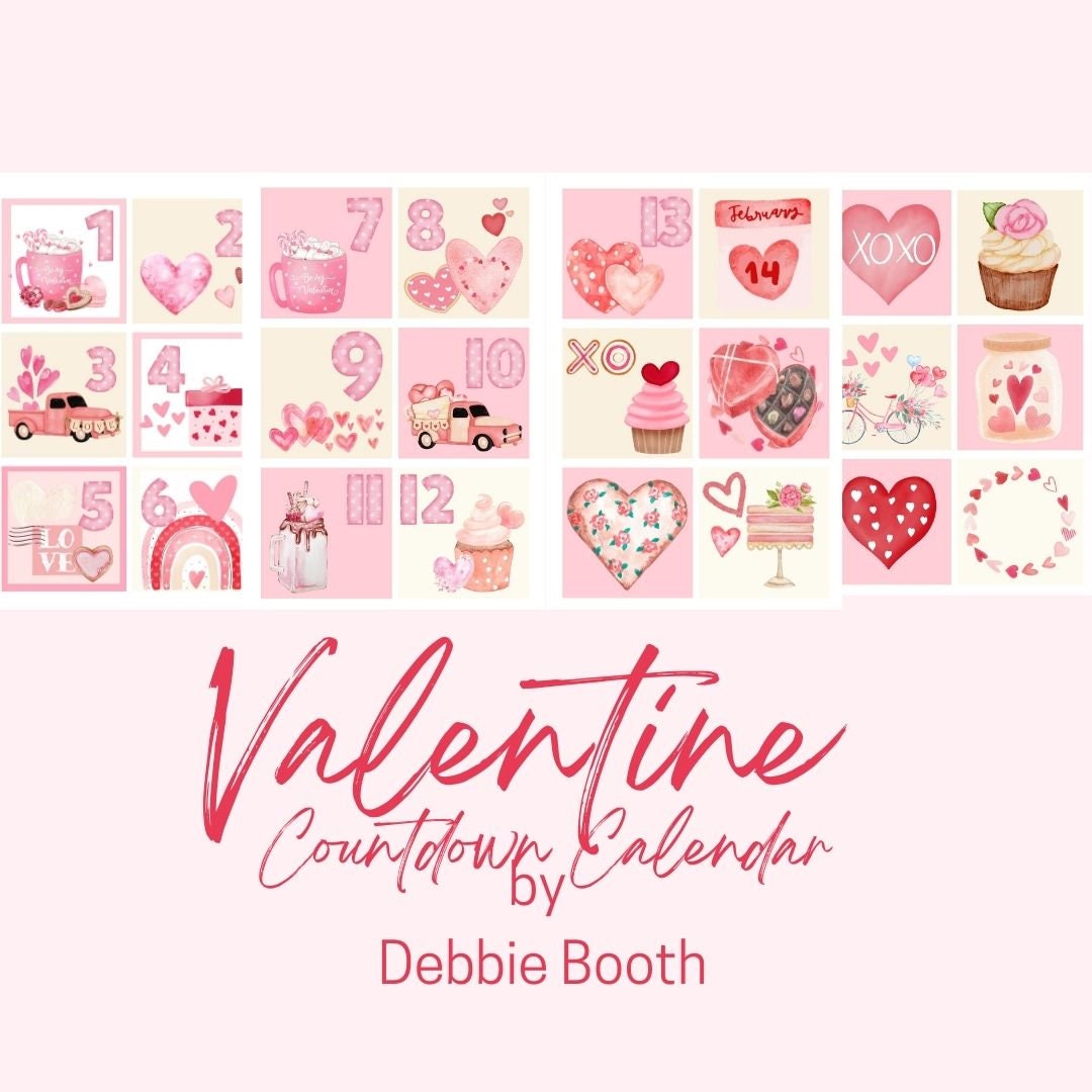 Valentine Countdown Tags Printable Countdown Calendar Classroom Tags ...