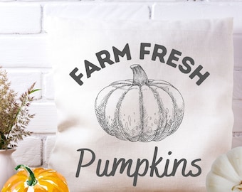 Farm Fresh Pumpkin Fall Pillow Cover