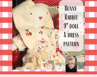 Bunny Rabbit and Dress Sewing Pattern Immediate Download