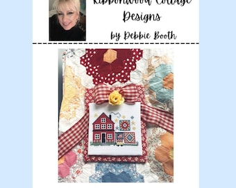 Cross Stitch Summer Cottage and Quilts Stitchery Tutorial and Pattern Chart PDF Download