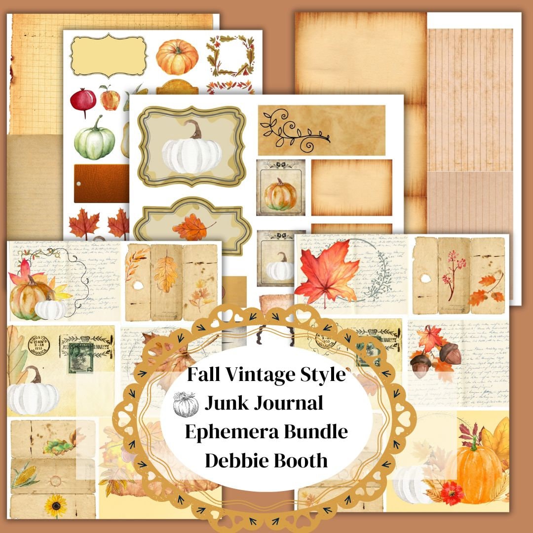 Autumn Fall Ephemera | Vintage Cottage | Junk Journal Ephemera ...