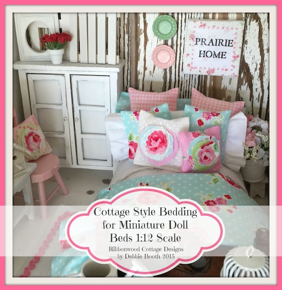 Sewing Pattern Miniature Cottage Style Bedding For Miniature Etsy