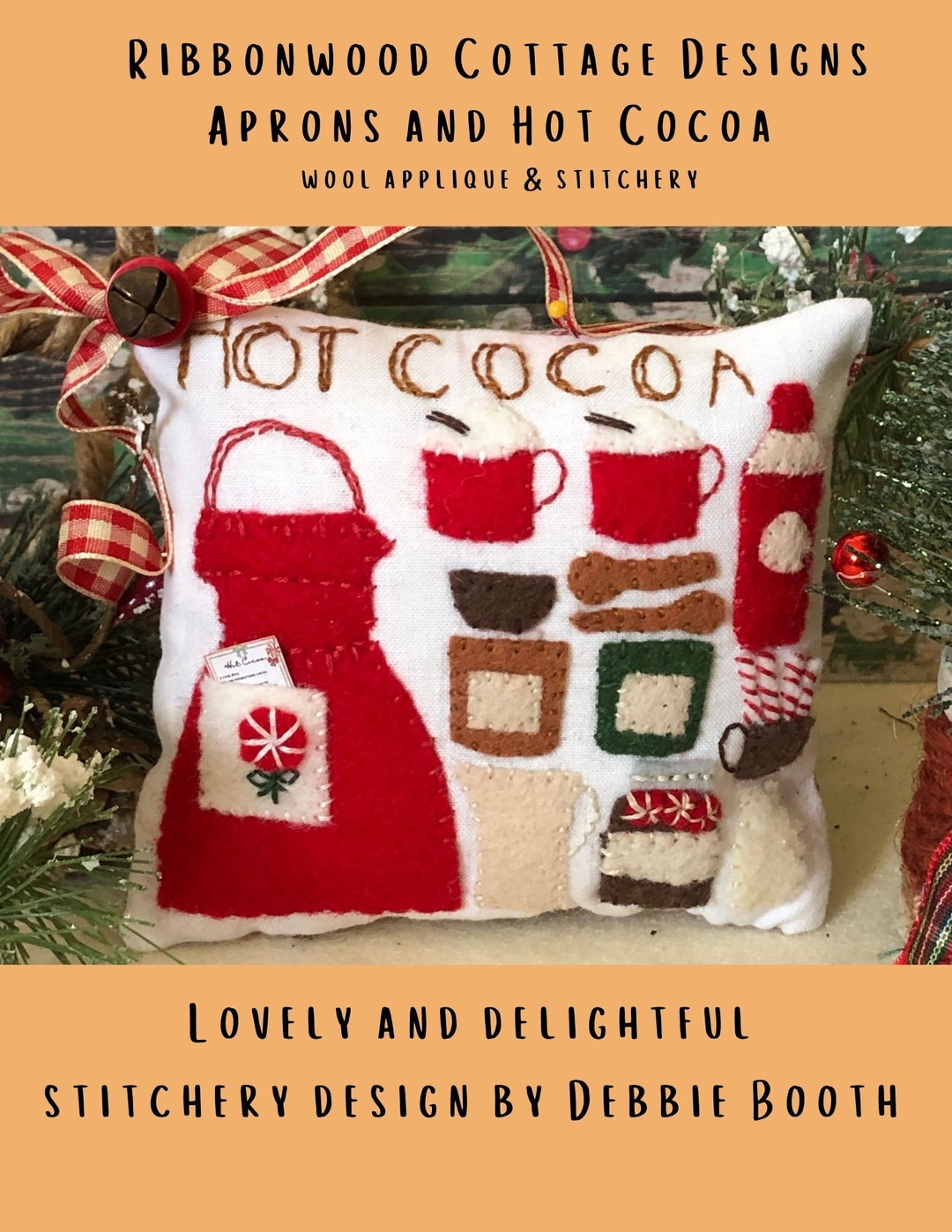 Wool Felt Appliqué Pattern Apron and Hot Cocoa Lovely Little Stitchery ...