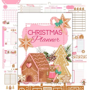 Christmas Gingerbread Planner | Printable Planner | Christmas planner | To Do | Checklists | Grocery | Baking | Shopping | Card | Lists