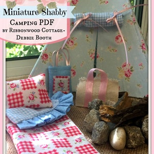 Sewing Pattern Miniature Shabby Camping PDF-1:12 Miniature Dollhouse scale pattern