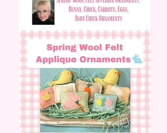 Spring Wool Felt Applque Embroidery Ornaments Pattern | PDF | Immediate Download