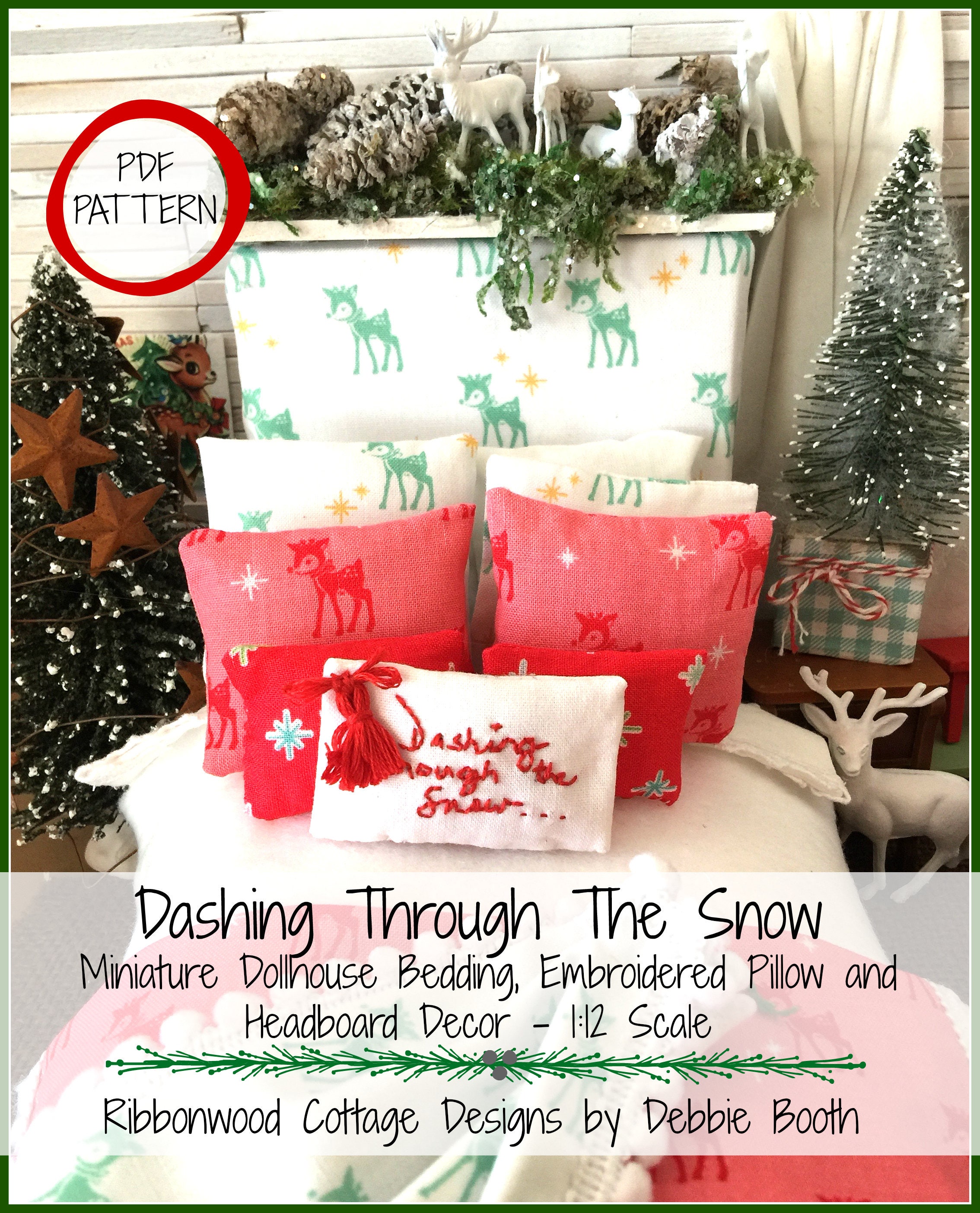 sewing pattern miniature christmas dollhouse bedding and headboard pdf - Miniature Christmas Decorations For Dollhouses sewing pattern miniature christmas dollhouse bedding and headboard pdf - Miniature Christmas Decorations For Dollhouses