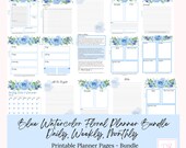 Floral Planner Printable Daily Weekly Monthly Habit Tracker To Do Schedule