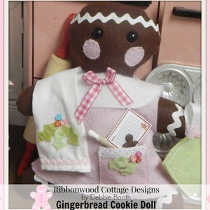 Schnittmuster Lebkuchen Plätzchen Filzpuppe und Accessoires - PDF Schnittmuster