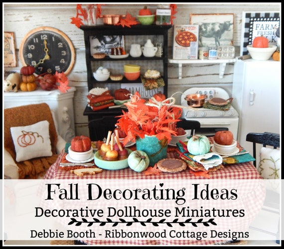 Salesale Decorating Miniature Dollhouse Idea Book Fall Decorating Ideas Decorative Dollhouse Miniatures 27 Page Ebook Etsy UK