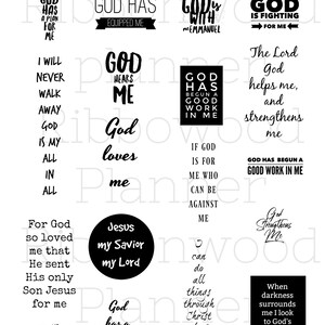 BIBLE JOURNALING God is For Me - Digital Sticker Clipart Download Bible Journaling