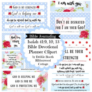 Bible Journaling - Dont Be Afraid Printable Bible Scripture Art - Isaiah 41