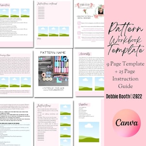 Done For You Workbook Pattern Template Canva Design - Make Your Own Pattern with this Template Digital Download Editable