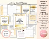 Daily, Weekly, Monthly Planner Printable: 10-Step Goal Organizer (PDF)