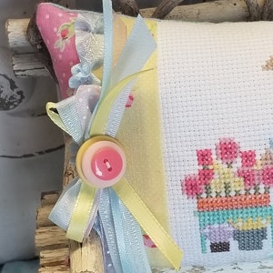 Cross Stitch Pattern Spring Bunny Flowers PDF Digital Download - Etsy