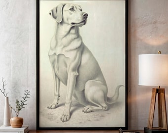 Hundedruck, Vintage-Hundekunst, Vintage-Kunst, Hundeposter, Hundeposter, Wandkunst, Wohnkultur, Labrador Retriever,