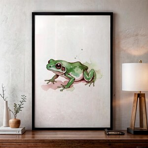 Grabado de ranas japonesa, arte japonés vintage, arte vintage, cartel ranas, poster de ranas,  arte de pared, descarga digital, home decor.
