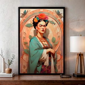 Grabado frida khalo, arte frida khalo , arte vintage, cartel frida khalo, poster de frida khalo,  arte de pared, frida khalo, frida kalo