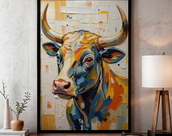 Stierportrait, Stierzeichnung, Stierplakat, Stiergeschenk, Haustiergeschenk, Illustration Stier, Stierkunst, Stier, Toro, Stierkämpfer, Tierplakat, Naturplakat