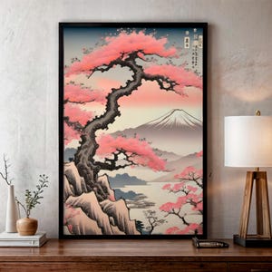 Grabado japones, arte japonés vintage, arte vintage, cartel japones, poster japones,  arte de pared, descarga digital, home decor.
