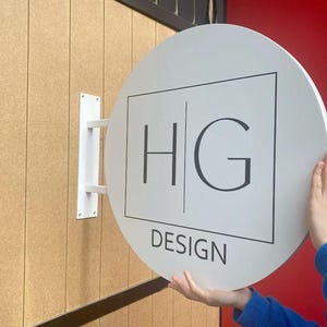 Custom Round Circle Sign, Non-illuminated Round Sign , Blade Signage ...