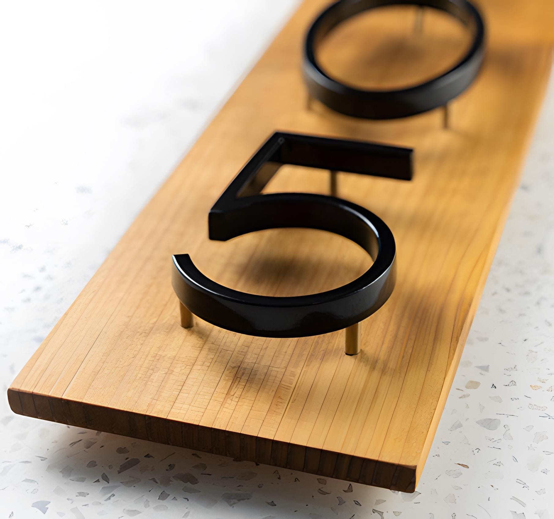 Floating Sign Model Floating House Number Sign, Raised Metal Letters, Outdoor Backlit ...