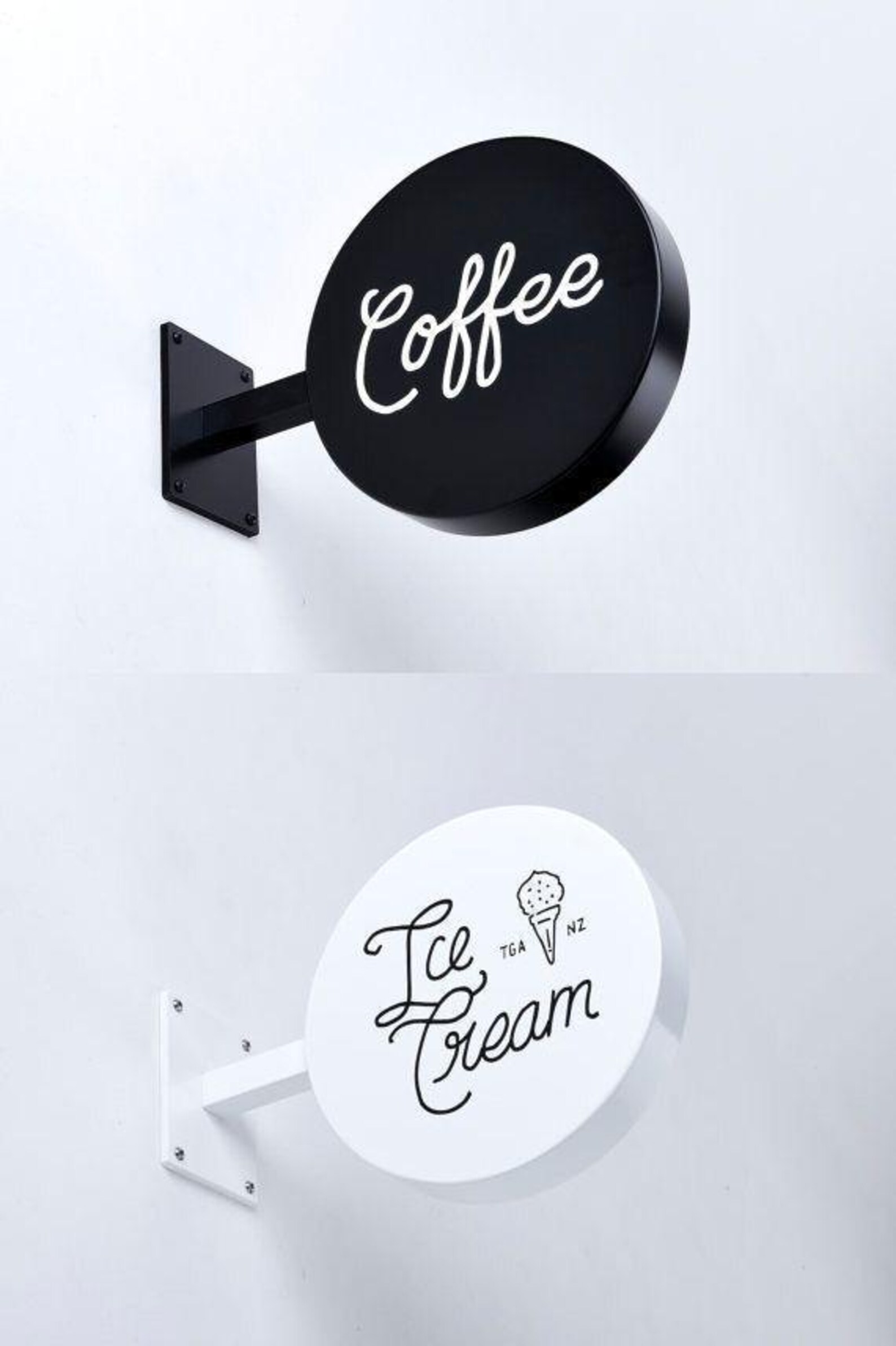 Custom Round Circle Sign, Non-illuminated Round Sign , Blade Signage ...