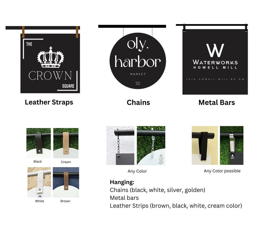 Custom Business Sign, Wall Mounted Sign, Shop Name Sign, Blade Sign ...