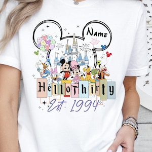 Disney 30th Birthday Shirt, Mickey And Friends Thirty Birthday Sweatshirt, Epcot Custom Birthday Tee, Magic Kingdom Birthday Squad T-shirt