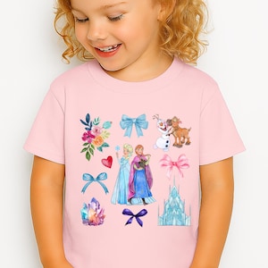 Princess Elsa And Anna Shirt, Disney Frozen Olaf Sweatshirt, Magical Castle Kids Sweatshirt, Disneyland Coquette Girls Tees