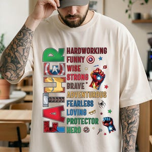 Father Shirt, Avengers Dad Tee, Spiderman Fathers Day Gift, Marvel Superhero Daddy Sweatshirt, Papa Birthday Tees