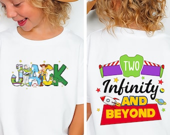 Custom Toy Story Birthday Shirt, Two Infinity and Beyond Tee, Disney Birthday Family Sweatshirt, Buzz Lightyear Second Birthday Party Gift