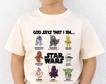 Star Wars Kids Shirt, Disney God Says Sweatshirt, Christian Boys Tee, Star Wars Fan Crewneck, Galaxy's Edge Sweater