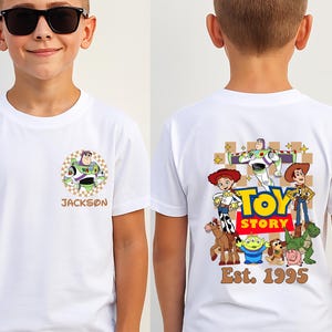 Custom Toy Story Shirt, Disney Woody and Buzz Lightyear Tee, Pixar Toddler Kids Sweatshirt, Toy Story Family Trip Crewneck