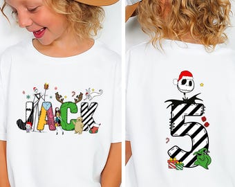 Jack Skellington verjaardagsshirt, Nightmare Christmas Birthday Tee, Custom XMAS verjaardagsshirt, Disney Nightmare Birthday Party Gift