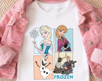 Camiseta infantil de Frozen Elsa y Anna, camiseta de viaje a Disney, regalo de princesa para niñas, sudadera de vacaciones en Disneyland, camiseta infantil de Frozen Olaf
