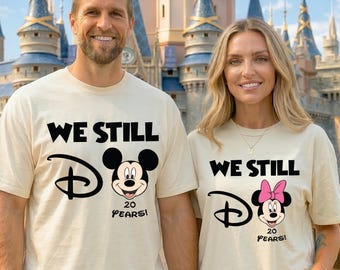 We Still Do Disney Couple Shirt, Mickey Anniversary Tee, Minnie Wedding Celebration Gift, Wifey Echtgenoot Custom Years Sweatshirt