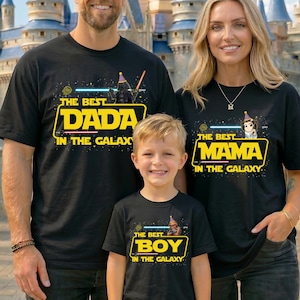 Star Wars Family Shirt, Darth Vader Dad Sweatshirt, Princess Leia Mama Tee, Galaxys Edge Matching Sweater, Baby Yoda Toddler Kids Tees