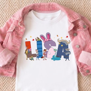Zootopia Name Shirt, Custom Disney Family Tees, Zootopia Alphabet Tee, Judy Hopps and Nick Wilde Kids T-shirts