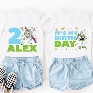 Buzz Lightyear Birthday T-shirt, Disney Toy Story Birthday Party Tee, Lightyear Birthday Boy Gift, Custom Buzz Birthday Family Tees